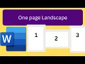 How to change the orientation from Landscape to Portrait in Word Landscape to Portrait orientation