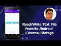 Text File Android External Storage
