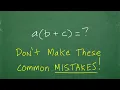 Avoid These Algebra MISTAKES - Distributive Property