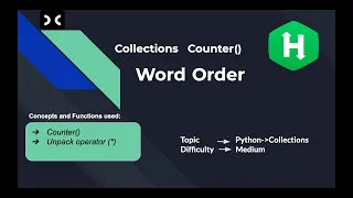 Word Order HackerRank Python Collections Counter