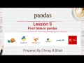 Pivot and Pivot table in Pandas Lesson - 9 Pandas