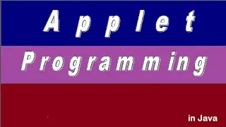 Applet Programming in Java in Hindi