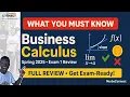 Exam 1 Spring 2025 Business Calculus UIC What You MUST Know Before Test Day Full Review