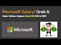 Microsoft Salary Senior Software Engineer Level 64 USA 2024