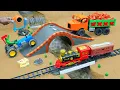 Download Lagu DIY Mini Tractor Builds Strong Brick \u0026 Concrete Bridge for Heavy Trucks