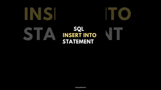 SQL INSERT INTO Statement