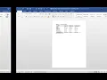 Research Methods Making Tables in Microsoft Word
