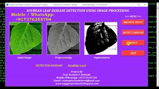 Python Code for Soybean Leaf Disease Detection Using Image Processing With Source Code