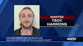 Escaped inmate on the run after walking off work detail in LaRue County