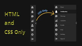 Responsive Sidebar Menu Using HTML and CSS No JavaScript CSS Only
