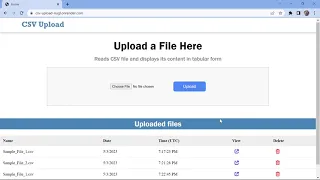 CSV Upload Coding Ninjas Backend Skill Test