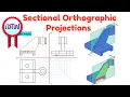 Sectional Orthographic Projection - Engineering Drawing Tutorial