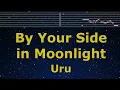 Karaoke♬ By Your Side in Moonlight - Uru 【No Guide Melody】 Instrumental, Lyric Romanized