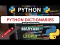 Python Dictionaries Lec