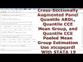 Cross Sectionally Augmented Panel Quantile ARDL CCE Mean CCE Pooled Mean Group xtcspqardl STATA 19