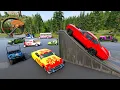 Lagu Racing Random Cars on Racetrack with Jumps and Water