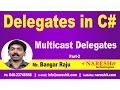 Multicast Delegates Delegates Part 2 C NET Tutorial Mr Bangar Raju