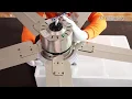 How to install FXY 52 LED Brushed Nickel Ceiling Fan wtih Lights C833AC