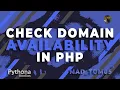 Check Domain Availability in PHP