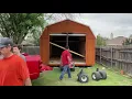 How a Graceland 14x32 shed gets delivered