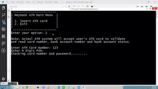 Sample Bank ATM C Console App with Object-Oriented Programming - Part 2
