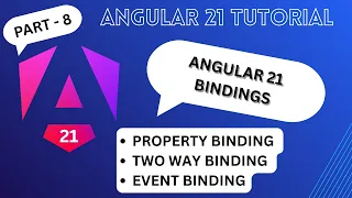 Angular 21 tutorial part 8 Angular Bindings property Binding two way binding event binding