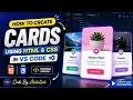 How to Create Amazing Cards Using HTML CSS in VS Code Beginner to Pro Code By Abdullah