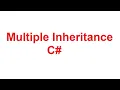 Multiple Inheritance in C Multiple Inheritance in CSharp with Examples