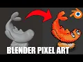 How to make pixel art with blender