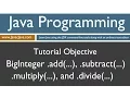 Learn Java Programming - BigInteger Basic Math Methods