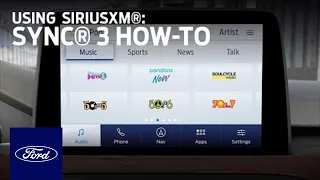 using siriusxm with sync 3 ford how to ford