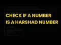 Check if a number is a harshad number