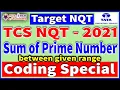 TCS NQT Coding Preparation Sum of all prime number NQT Coding questions Fox-Tech Academy