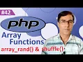 PHP array - rand and shuffle function PHP tutorial for beginners lesson