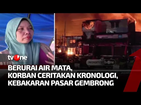 Isak Tangis Tak Tertahan, Korban Ceritakan Kebakaran Pasar Gembrong