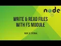 Node js Tutorial Write Read Files with fs Module in 2 Minutes