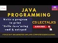 How to Run a Java Program Using Notepad and Command Prompt sctevt java programs Experiment-1