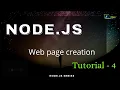 NodeJS Web page creation Basic to Advance NJan channel Tutorial - 4