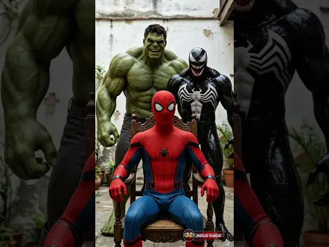 who hit me? Spiderman vs Hulk and Venom🤣 #shorts #spiderman #hulk #venom
