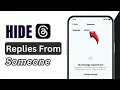 How to Hide Threads Replies from Someone 2026 Hide Replies on Threads