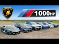 Lambo Revuelto v 1000hp tuned BMWs DRAG RACE