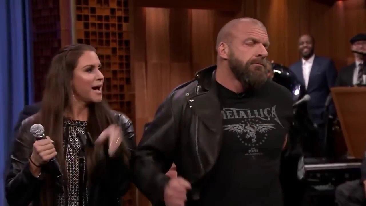 Triple H & Stephanie McMahon Lip Sync Moana's theme song - Hilarious