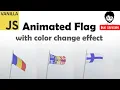 Animated Flag With Color Change Effect Vanilla JavaScript Tutorial