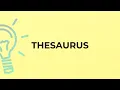 What is the meaning of the word THESAURUS