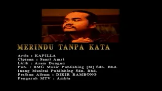 merindu tanpa kata kapilla official mv 