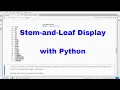 Python - Stem-and-Leaf Display