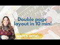 NEW Creative Memories Croptoberfest 2026 2-Page Scrapbook Layout Using a Simple Page Kit Sketch