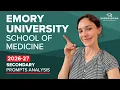 How to write your Emory SOM secondaries