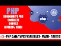 PHP Datatypes Variables Arrays Math Associative Arrays PHP beginner to advance course