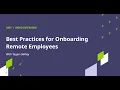 Best Practices for Onboarding Remote Employees